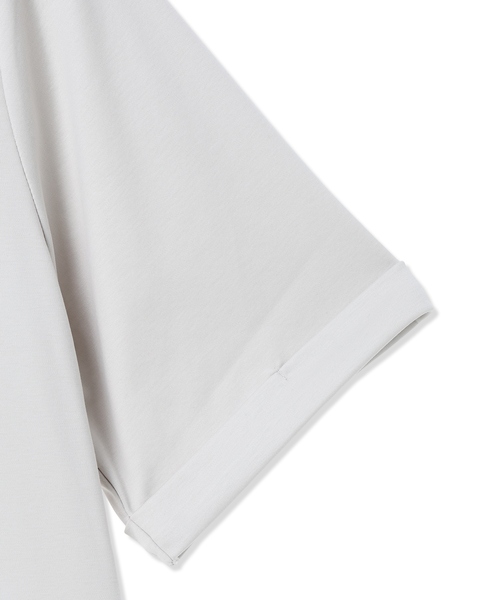 A/C DESIGN BY ALPHA CUBIC（エーシーデザインバイアルファキュービック）の「【ALCOLLAGEプリント】プリントボートネックＴシャツ【すごツヤ・UVカット・接触冷感】（Tシャツ/カットソー・レディース・ライトグレー/グリーン・M/L/LL）」の20枚目の写真