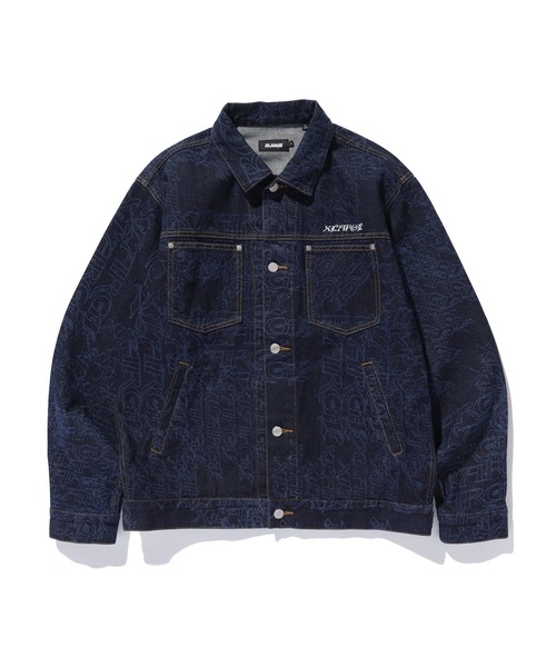 XLARGE(エクストララージ)の「EMB DENIM JACKET(ブルゾン・メンズ・ライトインディゴブルー/インディゴブルー/ブラック・L/M/S/XL)」の16枚目の写真
