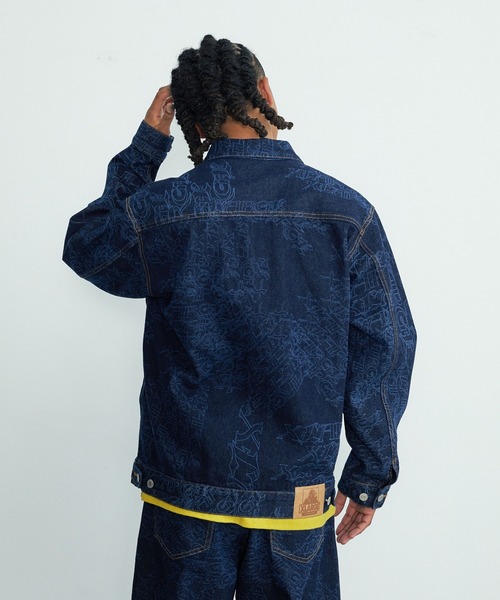 XLARGE(エクストララージ)の「EMB DENIM JACKET(ブルゾン・メンズ・ライトインディゴブルー/インディゴブルー/ブラック・L/M/S/XL)」の18枚目の写真