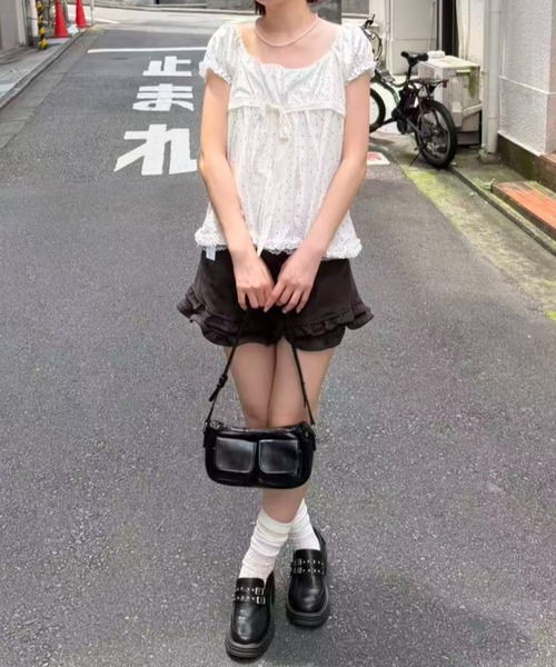 mebole（メボレ）の「front ribbon dot blouse（シャツ/ブラウス・レディース・ホワイト・FREE）」の20枚目の写真