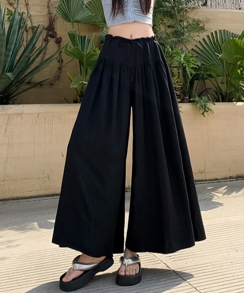 AMAJI（アマジ）の「ウエストドロスト ガウチョパンツ（その他パンツ・レディース・ホワイト/ベージュ/ブラック・SMALL/MEDIUM/LARGE/X-LARGE）」の5枚目の写真