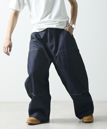 NAUTICA | NAUTICA/ノーティカ ワイドカーブシルエット フラッグロゴ ダブルニー ペインターパンツ(デニムパンツ)
