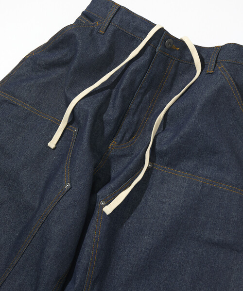 NAUTICA(ノーティカ)の「NAUTICA/ノーティカ ワイドカーブシルエット フラッグロゴ ダブルニー ペインターパンツ(デニムパンツ・メンズ・ブラック/ネイビー/オフホワイト/サックスブルー・MEDIUM/LARGE/X-LARGE)」の7枚目の写真
