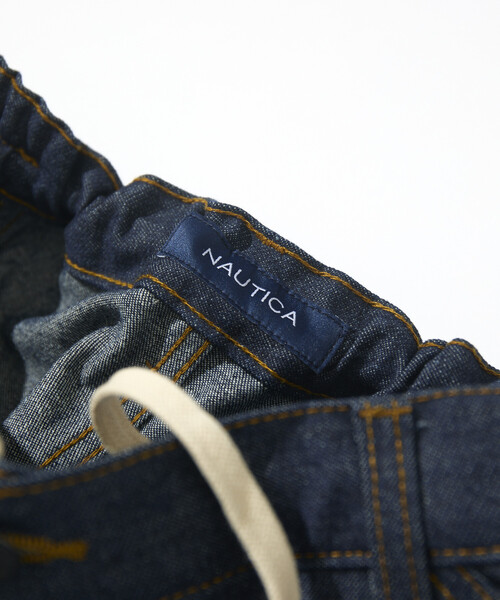 NAUTICA(ノーティカ)の「NAUTICA/ノーティカ ワイドカーブシルエット フラッグロゴ ダブルニー ペインターパンツ(デニムパンツ・メンズ・ブラック/ネイビー/オフホワイト/サックスブルー・MEDIUM/LARGE/X-LARGE)」の17枚目の写真