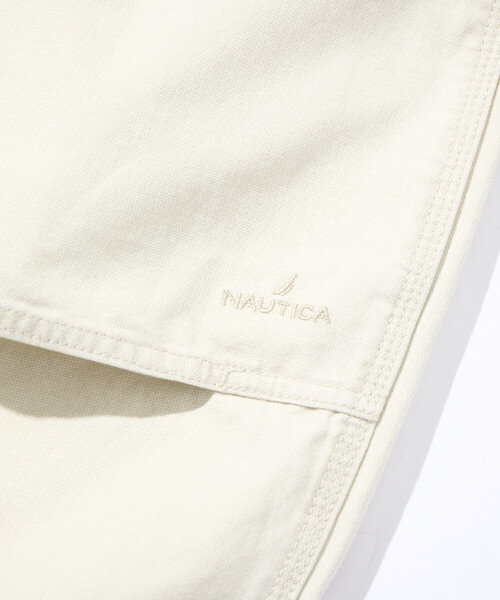 NAUTICA(ノーティカ)の「NAUTICA/ノーティカ ワイドカーブシルエット フラッグロゴ ダブルニー ペインターパンツ(デニムパンツ・メンズ・ブラック/ネイビー/オフホワイト/サックスブルー・MEDIUM/LARGE/X-LARGE)」の8枚目の写真