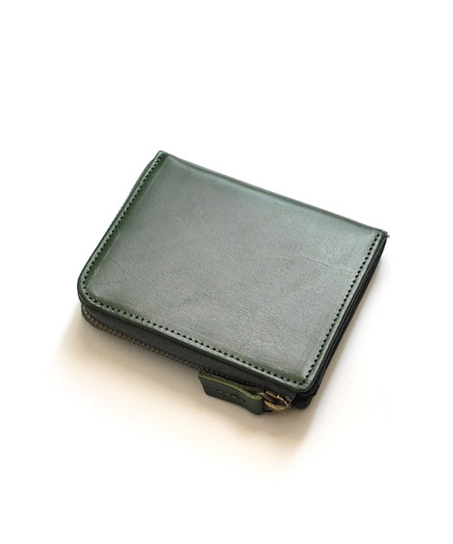 IKI LEATHER 牛革L字ファスナーコンパクトウォレット（財布