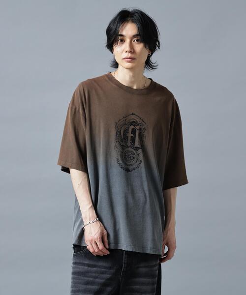 DANKE SCHON（ダンケシェーン）の「DankeSchon/ダンケシェーン/GRADATION RHINESTONE M（Tシャツ/カットソー・レディース・ブラウン/ブラック・M/L）」の9枚目の写真