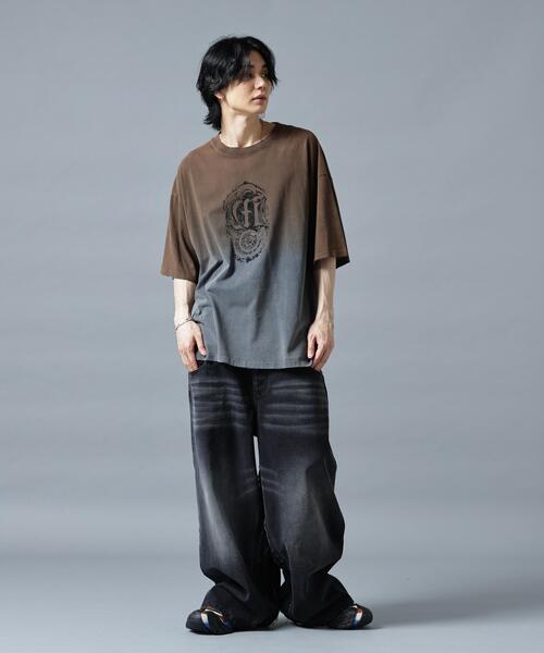 DANKE SCHON（ダンケシェーン）の「DankeSchon/ダンケシェーン/GRADATION RHINESTONE M（Tシャツ/カットソー・レディース・ブラウン/ブラック・M/L）」の11枚目の写真