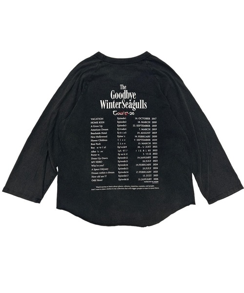 DAIRIKU(ダイリク)の「DAIRIKU / ダイリク "The Winter Seaguls" Tour Raglan(Tシャツ/カットソー・メンズ・ブラック・MEDIUM/LARGE)」の2枚目の写真