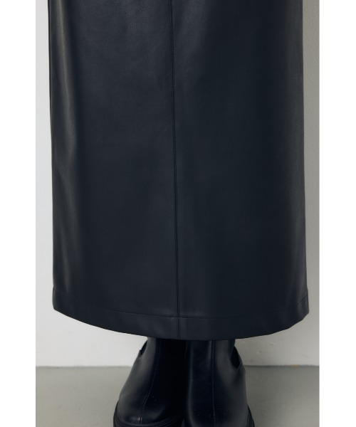 AZUL by moussy(アズールバイマウジー)の「フェイクレザー/スエードパネル切替タイトスカート 秋服 ロングスカート 冬服(スカート・レディース・ダークブラウン/ブラック/ブラック系その他2/アイボリー・SMALL/MEDIUM)」の14枚目の写真