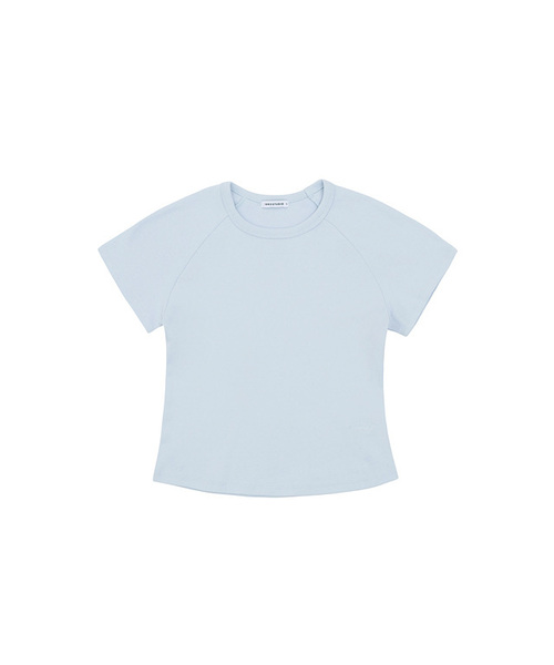 1993STUDIO（1993スタジオ）の「WベーシックラグランクロップスリムTシャツ (3colors)（Tシャツ/カットソー・レディース・スカイブルー/ブラック/ホワイト・SMALL/MEDIUM）」の3枚目の写真
