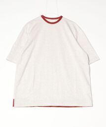 【my beautiful landlet】 COTTON VELOUR RINGER T-SHIRT