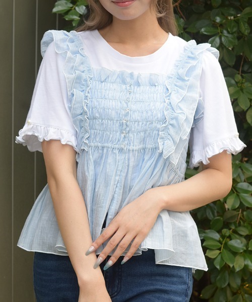 ビスチェ×Tシャツセット（Tシャツ/カットソー）｜axes femme