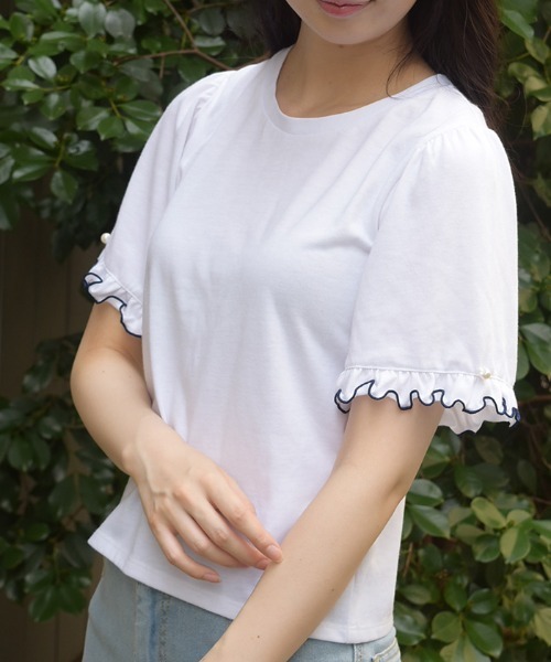 axes femme(アクシーズファム)の「ビスチェ×Tシャツセット(Tシャツ/カットソー・レディース・イエロー/グレー/サックスブルー・FREE)」の8枚目の写真