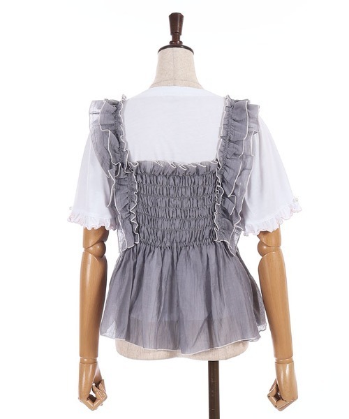 axes femme(アクシーズファム)の「ビスチェ×Tシャツセット(Tシャツ/カットソー・レディース・イエロー/グレー/サックスブルー・FREE)」の18枚目の写真
