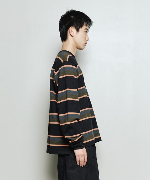 bal(バル)の「bal-STRIPE JERSEY LS TEE(Tシャツ/カットソー・メンズ・ブルー/ブラック・3/2/1)」の3枚目の写真