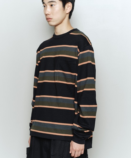 bal(バル)の「bal-STRIPE JERSEY LS TEE(Tシャツ/カットソー・メンズ・ブルー/ブラック・3/2/1)」の5枚目の写真