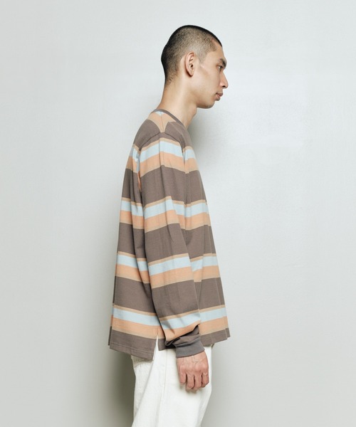 bal(バル)の「bal-STRIPE JERSEY LS TEE(Tシャツ/カットソー・メンズ・ブルー/ブラック・3/2/1)」の6枚目の写真
