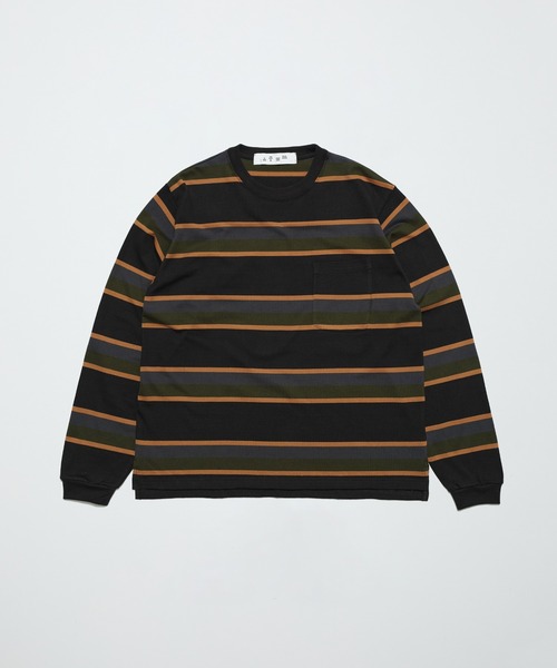 bal(バル)の「bal-STRIPE JERSEY LS TEE(Tシャツ/カットソー・メンズ・ブルー/ブラック・3/2/1)」の8枚目の写真