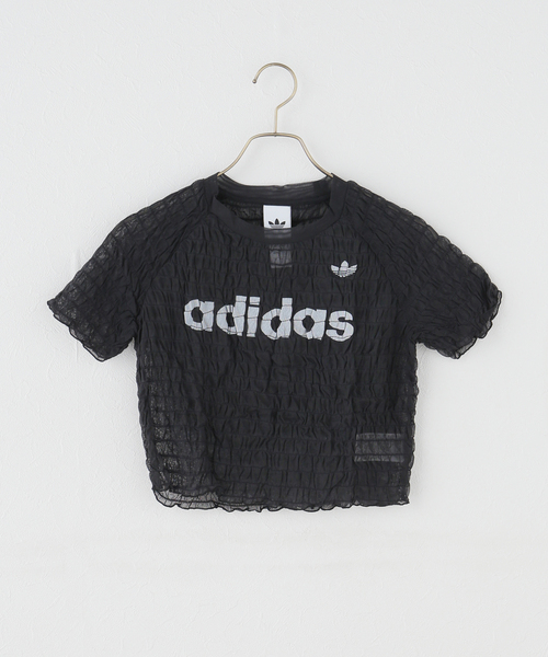 adidas Originals(アディダスオリジナルス)の「≪追加≫adidas originals / アディダス SMOCKED CALI TEE(Tシャツ/カットソー・レディース・ブラック・MEDIUM)」の2枚目の写真
