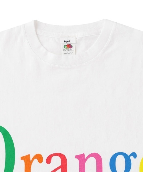 byeA.(バイエー)の「bye A/バイエー/NOT APPLE TEE ORANGE(Tシャツ/カットソー・メンズ・ブラック・L/XL)」の8枚目の写真