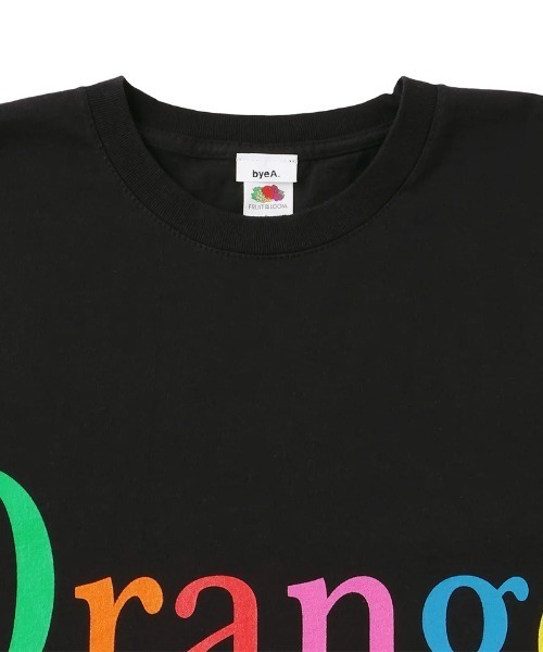byeA.(バイエー)の「bye A/バイエー/NOT APPLE TEE ORANGE(Tシャツ/カットソー・メンズ・ブラック・L/XL)」の9枚目の写真