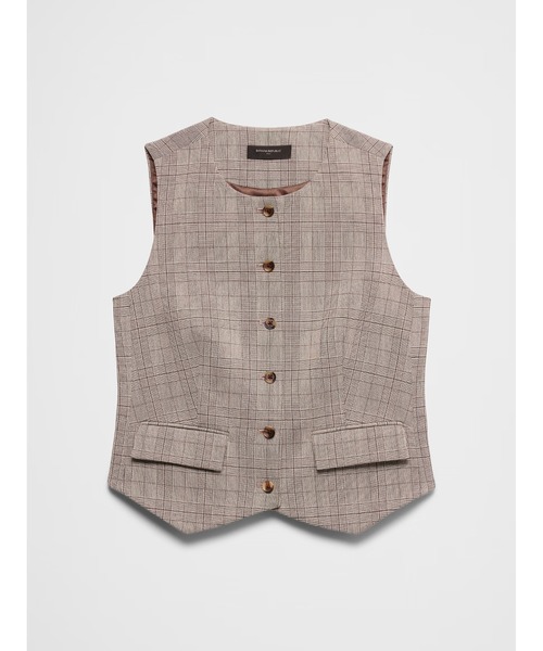 BANANA REPUBLIC FACTORY STORE(バナナリパブリック ファクトリーストア)の「BANANA REPUBLIC FACTORY STORE ダブルウィーブベスト(ベスト・レディース・グレー/ブラウン・4/2/0/8/6)」の9枚目の写真