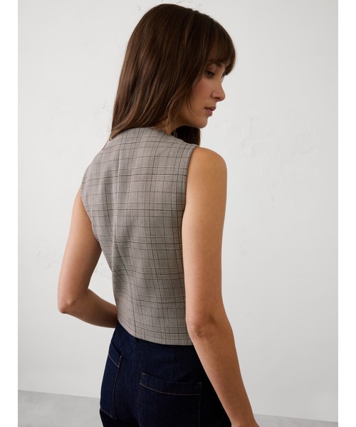BANANA REPUBLIC FACTORY STORE(バナナリパブリック ファクトリーストア)の「BANANA REPUBLIC FACTORY STORE ダブルウィーブベスト(ベスト・レディース・グレー/ブラウン・4/2/0/8/6)」の5枚目の写真
