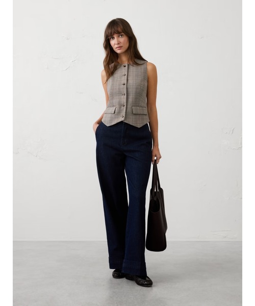 BANANA REPUBLIC FACTORY STORE(バナナリパブリック ファクトリーストア)の「BANANA REPUBLIC FACTORY STORE ダブルウィーブベスト(ベスト・レディース・グレー/ブラウン・4/2/0/8/6)」の6枚目の写真