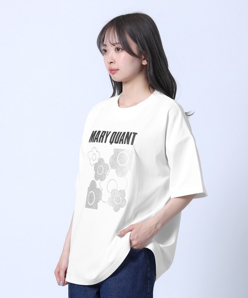 MARY QUANT(マリークワント)の「ラメデイジー Tシャツ(Tシャツ/カットソー・レディース・ブラック/ホワイト/ピンク・M)」の2枚目の写真