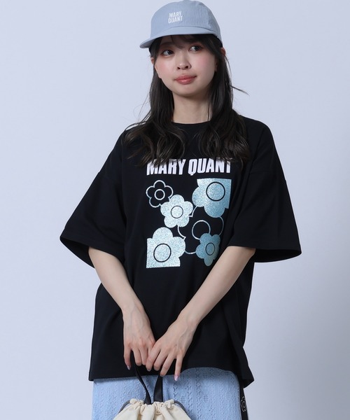 MARY QUANT(マリークワント)の「ラメデイジー Tシャツ(Tシャツ/カットソー・レディース・ブラック/ホワイト/ピンク・M)」の3枚目の写真