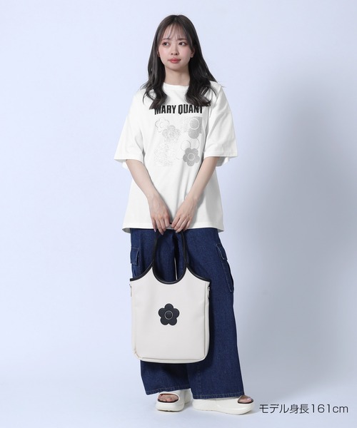 MARY QUANT(マリークワント)の「ラメデイジー Tシャツ(Tシャツ/カットソー・レディース・ブラック/ホワイト/ピンク・M)」の4枚目の写真