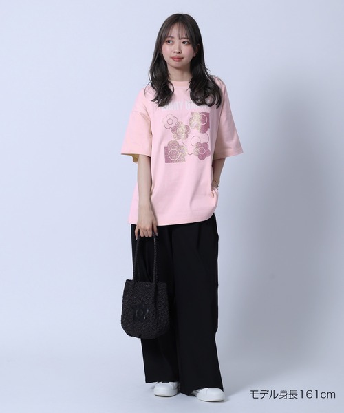 MARY QUANT(マリークワント)の「ラメデイジー Tシャツ(Tシャツ/カットソー・レディース・ブラック/ホワイト/ピンク・M)」の11枚目の写真