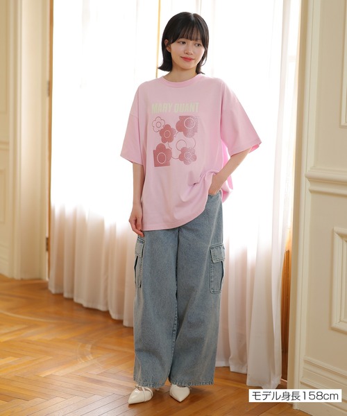 MARY QUANT(マリークワント)の「ラメデイジー Tシャツ(Tシャツ/カットソー・レディース・ブラック/ホワイト/ピンク・M)」の10枚目の写真