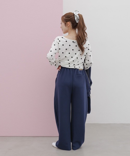 JEANASIS（ジーナシス）の「【marimo企画】コットンドットロンT/1048192（Tシャツ/カットソー・レディース・ブラック系その他/ホワイト系その他・FREE）」の20枚目の写真