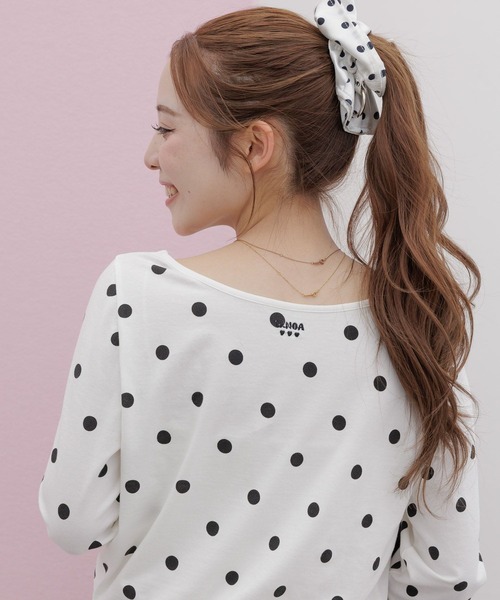 JEANASIS（ジーナシス）の「【marimo企画】コットンドットロンT/1048192（Tシャツ/カットソー・レディース・ブラック系その他/ホワイト系その他・FREE）」の14枚目の写真
