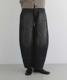 ダブルニーカーブデニムパンツ