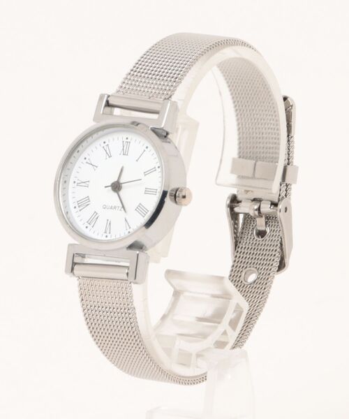 Burner（バーナー）の「【lux sea jewelry（ラックス・シー・ジュエリー）】メッシュベルト ラウンド腕時計 lux-anawatch-13-6（アナログ腕時計・レディース・ホワイト/ブラック/ブラック系その他/ホワイト系その他2/ホワイト系その他・FREE）」の3枚目の写真