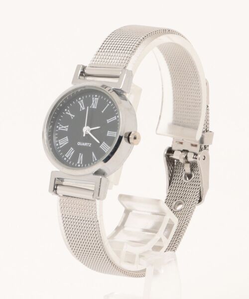 Burner（バーナー）の「【lux sea jewelry（ラックス・シー・ジュエリー）】メッシュベルト ラウンド腕時計 lux-anawatch-13-6（アナログ腕時計・レディース・ホワイト/ブラック/ブラック系その他/ホワイト系その他2/ホワイト系その他・FREE）」の5枚目の写真