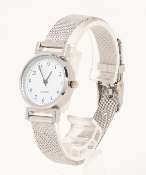 Burner（バーナー）の「【lux sea jewelry（ラックス・シー・ジュエリー）】メッシュベルト ラウンド腕時計 lux-anawatch-13-6（アナログ腕時計・レディース・ホワイト/ブラック/ブラック系その他/ホワイト系その他2/ホワイト系その他・FREE）」の4枚目の写真