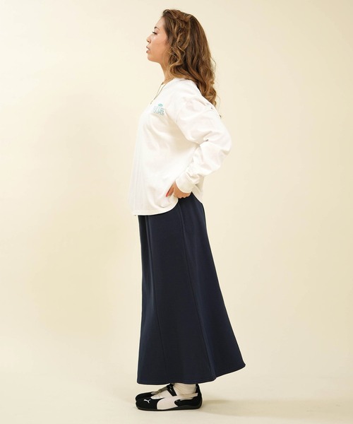RIKKA FEMME（リッカファム）の「RIKKA FEMME/リッカファム ロングスカート スウェット 裏毛 ウエストゴム カットソーマーメイド RF6F-3503（スカート・レディース・ホワイト・FREE）」の19枚目の写真