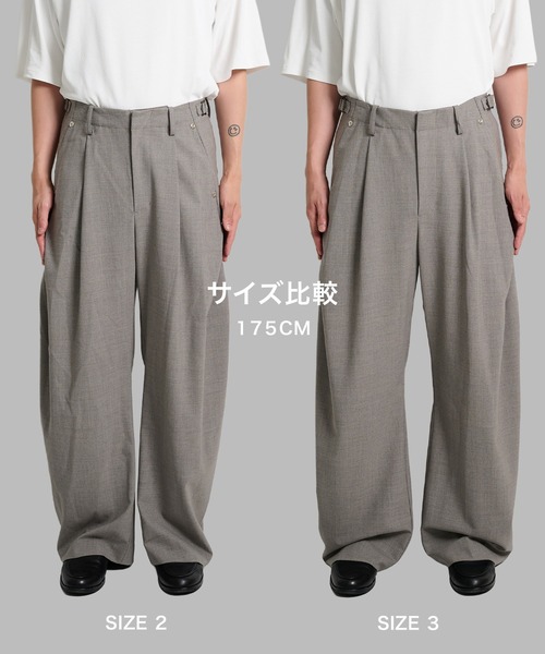 CONZ(コンズ)の「curved leg trousers 3.0 buckle(スラックス・メンズ・ブラック/ベージュ/ブラウン・1/2/4/3)」の7枚目の写真