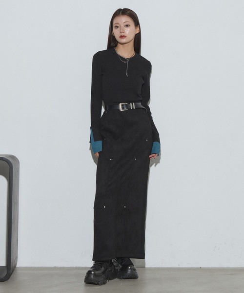 PAGEBOY(ページボーイ)の「【マルチファンクション】ハイショクレイヤードスリーブクルーネックニット(ニット/セーター・レディース・チャコールグレー/ブラック/レッド/オフホワイト・FREE)」の16枚目の写真