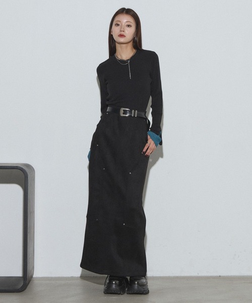 PAGEBOY(ページボーイ)の「【マルチファンクション】ハイショクレイヤードスリーブクルーネックニット(ニット/セーター・レディース・チャコールグレー/ブラック/レッド/オフホワイト・FREE)」の17枚目の写真