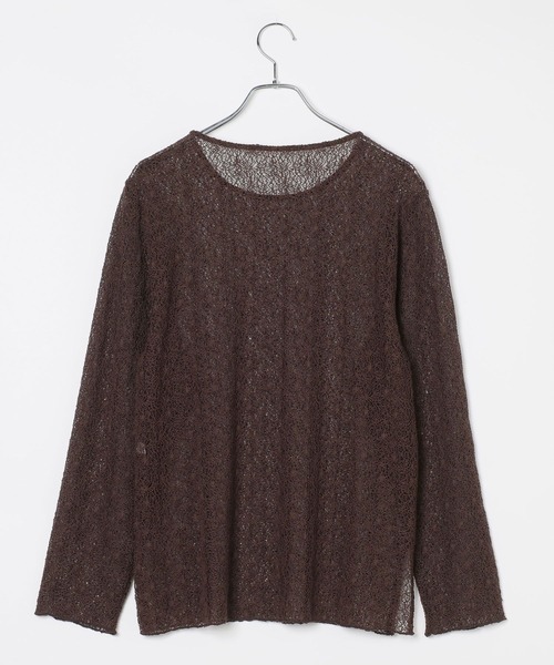 LEPSIM(レプシィム)の「シアーネップオーバー長袖プルオーバー 1044803(Tシャツ/カットソー・レディース・ブラウン・FREE)」の2枚目の写真