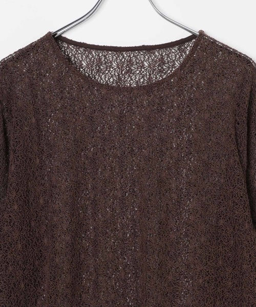 LEPSIM(レプシィム)の「シアーネップオーバー長袖プルオーバー 1044803(Tシャツ/カットソー・レディース・ブラウン・FREE)」の7枚目の写真