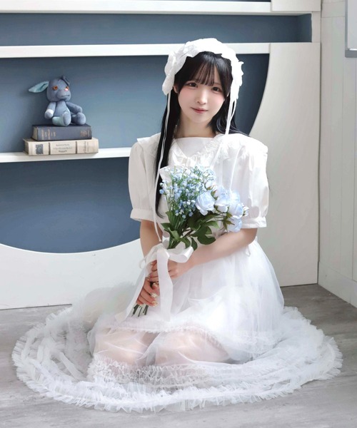 Whinny（ホワイニー）の「Whinny/【2026夏新作♪】お嬢様のすずしげスカート（スカート・レディース・ホワイト/サックスブルー/ブラック・FREE）」の22枚目の写真