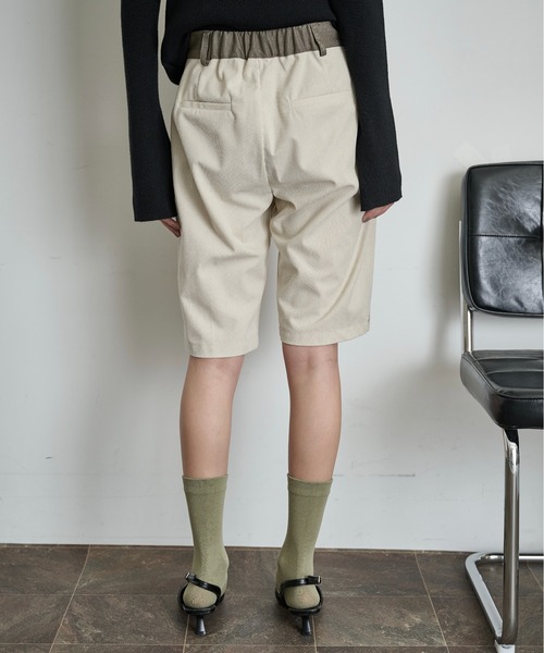 THE YOn(ザヨン)の「配色ベルトコーデュロイハーフパンツ(その他パンツ・レディース・ブラック/アイボリー/ピンク・M/S)」の20枚目の写真