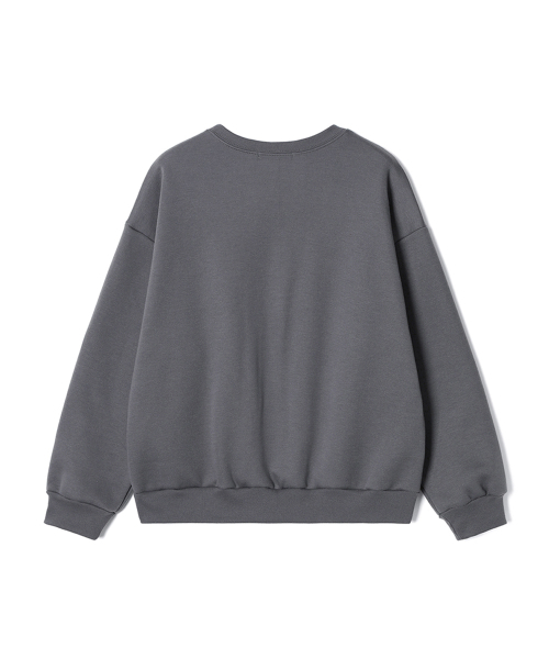 ADHOC（アドホック）の「レディースレタリング裏起毛スウェットシャツ (DK-GREY) (HBBLTA3)（スウェット・レディース・その他・FREE）」の2枚目の写真