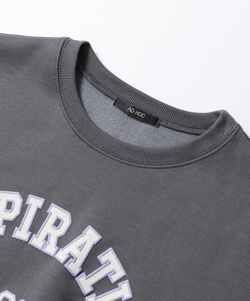 ADHOC（アドホック）の「レディースレタリング裏起毛スウェットシャツ (DK-GREY) (HBBLTA3)（スウェット・レディース・その他・FREE）」の3枚目の写真